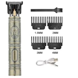 T9 Portable Vintage Hair Trimmer - USB Fast Charging Cordless Barber Clipper for Men's Beard Grooming Hair Cutting Machine