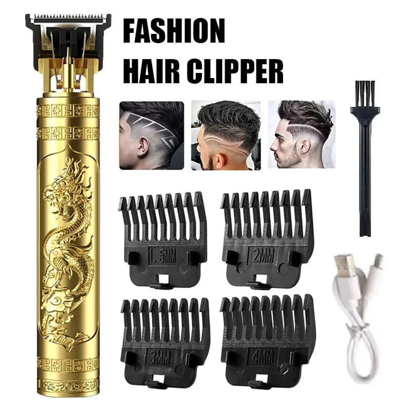 T9 Portable Vintage Hair Trimmer - USB Fast Charging Cordless Barber Clipper for Men's Beard Grooming Hair Cutting Machine