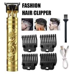 T9 Portable Vintage Hair Trimmer - USB Fast Charging Cordless Barber Clipper for Men's Beard Grooming Hair Cutting Machine