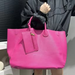 Ladies' fashionable vegan leather oversized handbag with large capacity, simple and versatile shopping bag