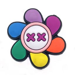 Flower Ghost Smile PVC Shoe Charms Slippers Buckle Combination Fit Wristbands Accessories Decoration Bands Gift Unisex Party