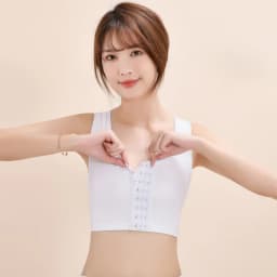 Women's Breathable Chest Breast Binder Wireless Chest Wrap Bandage Thin Short Vest Underwear Les Buckle Tomboy Bra