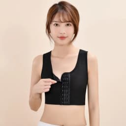 Women's Breathable Chest Breast Binder Wireless Chest Wrap Bandage Thin Short Vest Underwear Les Buckle Tomboy Bra