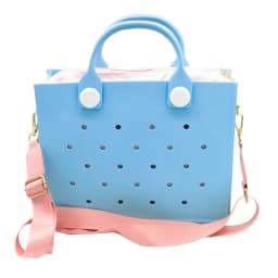 The orange guy Purple Women Fashion New EVA Punched Handbag Casual Waterproof Travel Tote Bag Fit Charms Outdoor Beach Bags