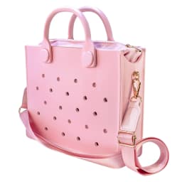 The orange guy Purple Women Fashion New EVA Punched Handbag Casual Waterproof Travel Tote Bag Fit Charms Outdoor Beach Bags