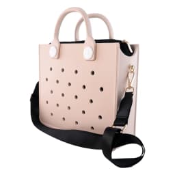 The orange guy Purple Women Fashion New EVA Punched Handbag Casual Waterproof Travel Tote Bag Fit Charms Outdoor Beach Bags