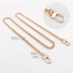 40/60/90/120cm Handbag Metal Chains DIY Purse Chain With Buckles Shoulder Bags Straps Handbag Handles Bag Parts Gold Chain