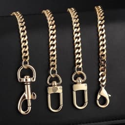 40/60/90/120cm Handbag Metal Chains DIY Purse Chain With Buckles Shoulder Bags Straps Handbag Handles Bag Parts Gold Chain