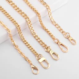 40/60/90/120cm Handbag Metal Chains DIY Purse Chain With Buckles Shoulder Bags Straps Handbag Handles Bag Parts Gold Chain