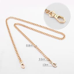 40/60/90/120cm Handbag Metal Chains DIY Purse Chain With Buckles Shoulder Bags Straps Handbag Handles Bag Parts Gold Chain