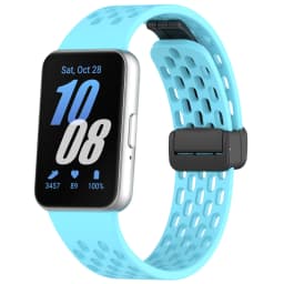Magnetic Buckle Mesh Silicone Strap For Samsung Fit 3 Sport Breathable Watch Band For Samsung Galaxy Fit 3 Replacement Bracelet
