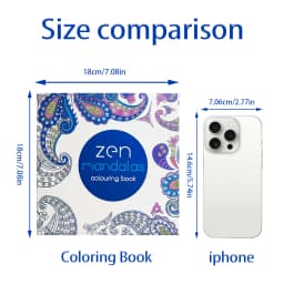 1PCS 24 Page Mandala Flower Coloring Book Casual Hand Drawn Graffiti Art Leisure Book,Essential for parent-child education