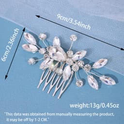 Luxury Crystal Rhinestone Flower Pearl Hair Comb Bridal Headband Tiara Hairpin Party Wedding Bridal Hair Accessories Jewelry