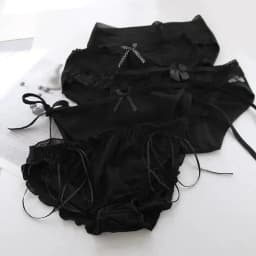Black Bow Lace Underpant Panties Women Cotton Underwear Seamless Briefs Girls  Panties Lingeries Women's Underwear Panties