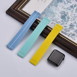 18/19/20/21/22mm Pale Blue Hook and Loop Watch Strap Breathable Nylon Easy Adjust Adhesive Band For Sports Watch Band