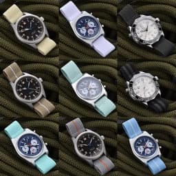 18/19/20/21/22mm Pale Blue Hook and Loop Watch Strap Breathable Nylon Easy Adjust Adhesive Band For Sports Watch Band