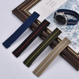 18/19/20/21/22mm Pale Blue Hook and Loop Watch Strap Breathable Nylon Easy Adjust Adhesive Band For Sports Watch Band