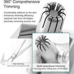 Brangdy Nose Hair Trimmer for Men Stainless Steel Manual Mechanical Shaving Razor Washable Hair Removal Tools with Brush