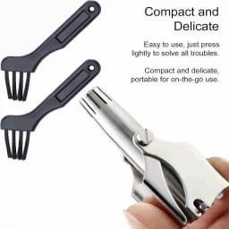 Brangdy Nose Hair Trimmer for Men Stainless Steel Manual Mechanical Shaving Razor Washable Hair Removal Tools with Brush