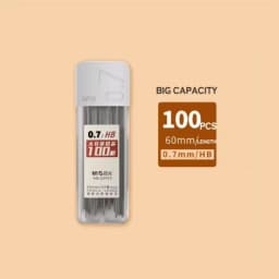 M&G Pencil Refill 2B/HB 0.5mm 0.7mm Graphite Refill Mechanical Pencil Refill Plastic Auto Replacement Pencil Refill