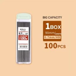 M&G Pencil Refill 2B/HB 0.5mm 0.7mm Graphite Refill Mechanical Pencil Refill Plastic Auto Replacement Pencil Refill