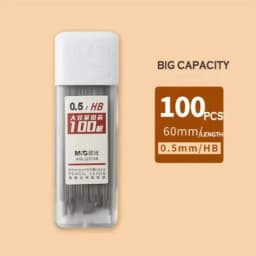 M&G Pencil Refill 2B/HB 0.5mm 0.7mm Graphite Refill Mechanical Pencil Refill Plastic Auto Replacement Pencil Refill
