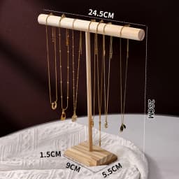 Solid Wood Jewelry Props Display Stand Bracelet Necklace Hair Band Jewelry Storage Display Rack With Wooden Base Supply