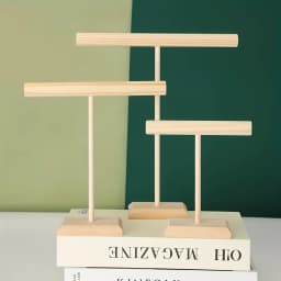 Solid Wood Jewelry Props Display Stand Bracelet Necklace Hair Band Jewelry Storage Display Rack With Wooden Base Supply