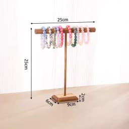 Solid Wood Jewelry Props Display Stand Bracelet Necklace Hair Band Jewelry Storage Display Rack With Wooden Base Supply