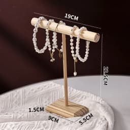 Solid Wood Jewelry Props Display Stand Bracelet Necklace Hair Band Jewelry Storage Display Rack With Wooden Base Supply
