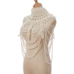 HP Pearl Necklace Handmade Beaded Luxury Dress Accessories Retro Party Body Chain Choker Women Jewelry