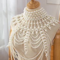 HP Pearl Necklace Handmade Beaded Luxury Dress Accessories Retro Party Body Chain Choker Women Jewelry