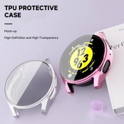 Silicone Case Glass For Samsung Galaxy Watch 7/6 40MM 44MM All-Around Screen Protector Soft TPU Protective Cover Watch7 44 Cases