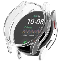 Silicone Case Glass For Samsung Galaxy Watch 7/6 40MM 44MM All-Around Screen Protector Soft TPU Protective Cover Watch7 44 Cases