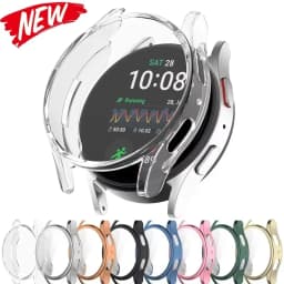 Silicone Case Glass For Samsung Galaxy Watch 7/6 40MM 44MM All-Around Screen Protector Soft TPU Protective Cover Watch7 44 Cases