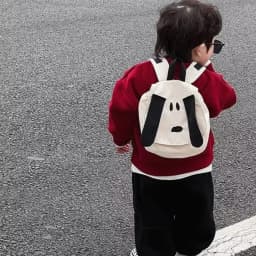 1 Pcs Backpack Cartoon Cute Dog Boys and Girls Fashion Canvas Travel Bag