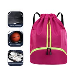 basketball bag, swimming bag, dry wet separation women's storage bag, sports backpack, training and fitness drawstring backpack