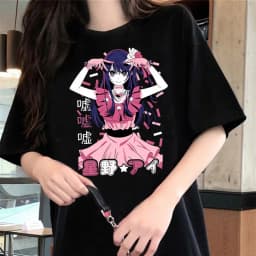 Oshi No Ko top tees teen kawaii Punk 2000s Digital women Trendy t-shirt Y2k Graphic Trendy aesthetic Vintage