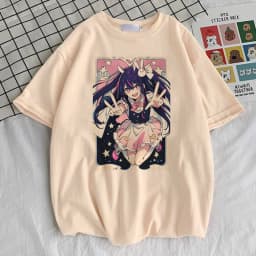 Oshi No Ko top tees teen kawaii Punk 2000s Digital women Trendy t-shirt Y2k Graphic Trendy aesthetic Vintage