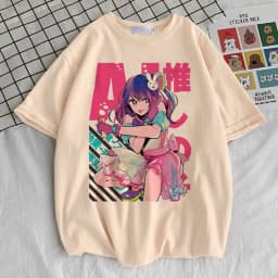 Oshi No Ko top tees teen kawaii Punk 2000s Digital women Trendy t-shirt Y2k Graphic Trendy aesthetic Vintage
