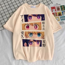 Oshi No Ko top tees teen kawaii Punk 2000s Digital women Trendy t-shirt Y2k Graphic Trendy aesthetic Vintage