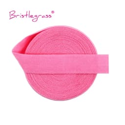 BRISTLEGRASS 2 5 10 Yard 5/8" 15mm Solid Matte Non-Shiny FOE Fold Over Elastics Spandex Band Hair Tie Headband Dress Sewing Trim