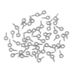 Aiovlo 100pcs/lot Stainless Steel Screw Eye Pins for Pendant Iron Screw Eye Hooks Clasps Fit Drilled Beads Diy Jewelry Making