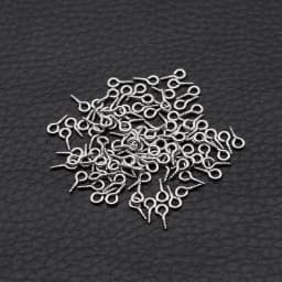 Aiovlo 100pcs/lot Stainless Steel Screw Eye Pins for Pendant Iron Screw Eye Hooks Clasps Fit Drilled Beads Diy Jewelry Making
