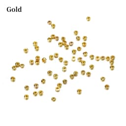 100-500pcs/lot Gold Copper Ball Crimp End Beads Dia 2 2.5 3 mm Stopper Spacer Beads For Diy Jewelry Making Findings Supplies