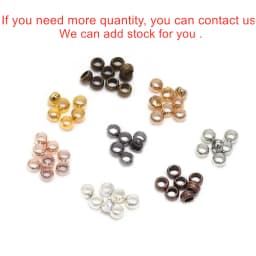 100-500pcs/lot Gold Copper Ball Crimp End Beads Dia 2 2.5 3 mm Stopper Spacer Beads For Diy Jewelry Making Findings Supplies