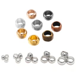 100-500pcs/lot Gold Copper Ball Crimp End Beads Dia 2 2.5 3 mm Stopper Spacer Beads For Diy Jewelry Making Findings Supplies