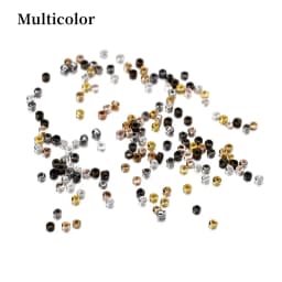 100-500pcs/lot Gold Copper Ball Crimp End Beads Dia 2 2.5 3 mm Stopper Spacer Beads For Diy Jewelry Making Findings Supplies