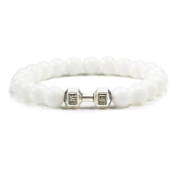 Gym Dumbbells Beads Bracelet Natural Stone Barbell Energy Weights Bracelets for Women Men Couple Pulsera Wristband Jewelry Gift