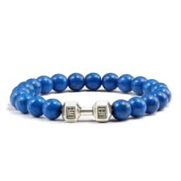 Gym Dumbbells Beads Bracelet Natural Stone Barbell Energy Weights Bracelets for Women Men Couple Pulsera Wristband Jewelry Gift